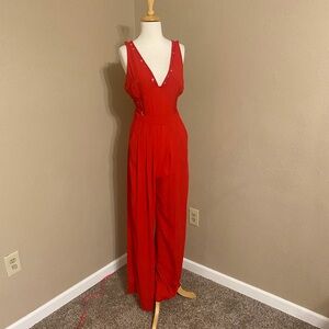 Guess Red Jumpsuit Size 8